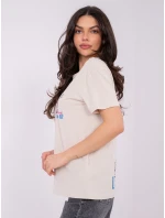 T shirt model 21821437 jasny beżowy - FPrice