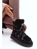 Vodotěsné boty na platformě D.Franklin černý Vodotěsné boty na platformě D.Franklin černý