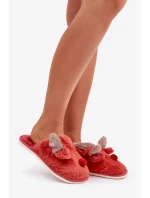 Futrzane Dámské Pantofle S Motivem Sobů Korálové Sennalith