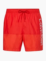 Pánské koupací kraťasy - KM00729 XNL - červená - Calvin Klein