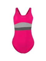 Dámské jednodílné plavky Katie Tmavě růžová s šedou - Crowell