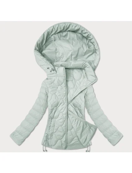 Krátká dámská prošívaná bunda v mátové barvě model 21066775 - J.STYLE