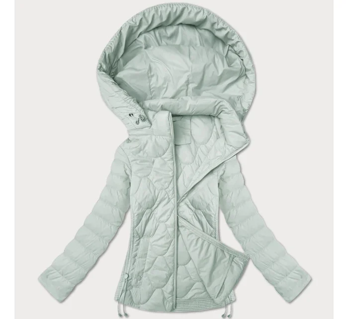 Krátká dámská prošívaná bunda v mátové barvě model 21066775 - J.STYLE