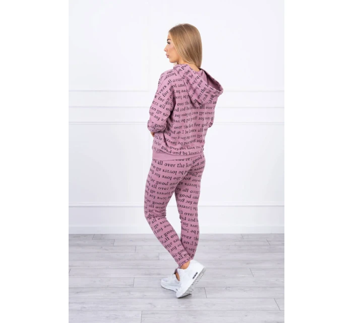 Tmavě růžová sada s potiskem