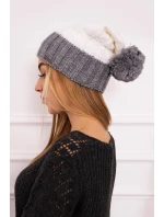 Paris fleecová čepice K212 bílá+šedá