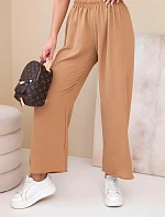 Kalhoty s širokými nohavicemi camelové