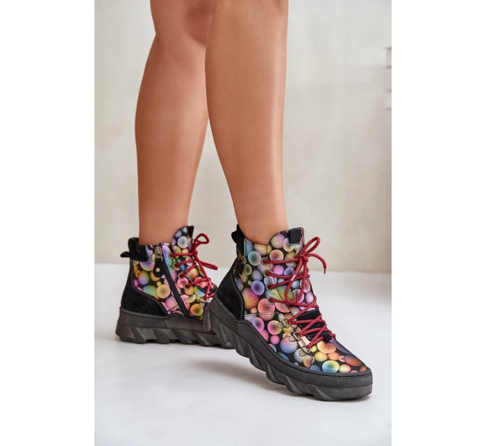 Kožené Dámské Zateplené Boty model 21677245 - Maciejka