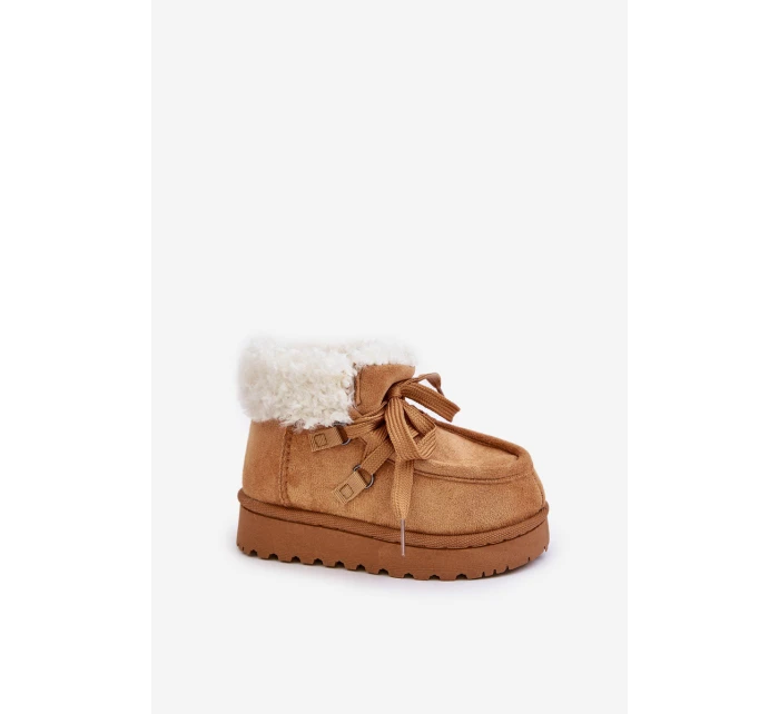 Zimní boty pro děti s kožešinovou podšívkou Camel model 21678747 - Boto