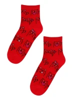 PERFECT WOMAN Valentýnské vzorované ponožky pro ženy