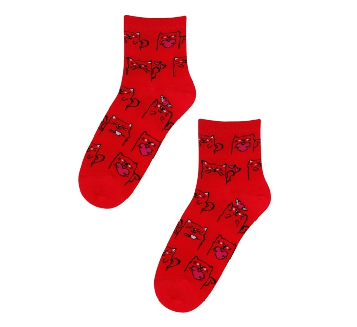 PERFECT WOMAN Valentýnské vzorované ponožky pro ženy