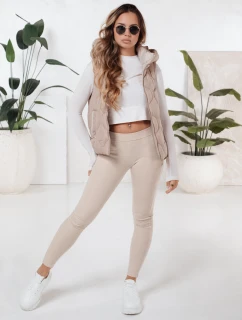 Dámské legíny béžové FashionStreet kalhoty UY2724