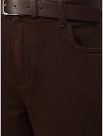 Dámské džíny Mom Fit s hnědým páskem FashionStreet UY3129 Dámské džíny Mom Fit s hnědým páskem FashionStreet UY3129
