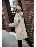 model 21379613 Ležérní kabát s kapsami a kapucí béžový - numoco basic