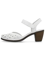 Kožené pohodlné sandály W model 22066508 white - Rieker