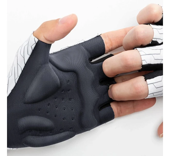 Rockbros MTB cyklistické rukavice velikost: S - bílo-černé