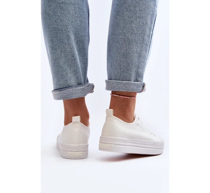 Dámské bílé látkové tenisky Staneva