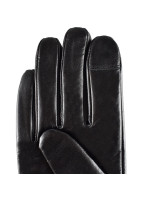 Dámské kožené antibakteriální rukavice model 16627277 Black - Semiline