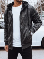 Pánská rozepínací zateplená mikina tmavě šedá Dstreet BX5626