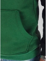 Pánská základní mikina s kapucí zelená FashionStreet BX5895 Pánská základní mikina s kapucí zelená FashionStreet BX5895