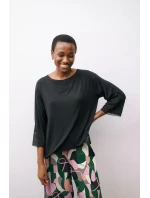 Dámský pyžamový top Aura Spotlight Top - BLACK - černý 0004 - TRIUMPH