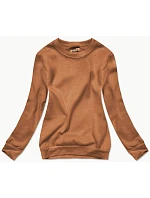 Dámská tepláková mikina v barvě se stahovacími lemy model 21466543 - J.STYLE Dámská tepláková mikina v barvě se stahovacími lemy model 21466543 - J.STYLE