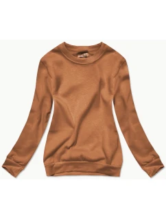 Dámská tepláková mikina v barvě se stahovacími lemy model 21466543 - J.STYLE