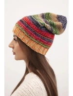 Klobouk s fleecem Krystyna K207 neonově zelený + oranžový