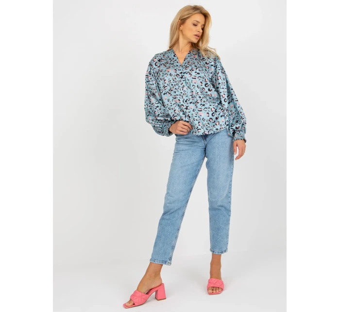 Dámská košile LK KS  černá a modrá  model 18132708 - FPrice