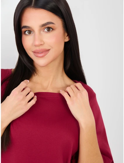 T shirt RV TS model 21888959 bordowy - FPrice T shirt RV TS model 21888959 bordowy - FPrice