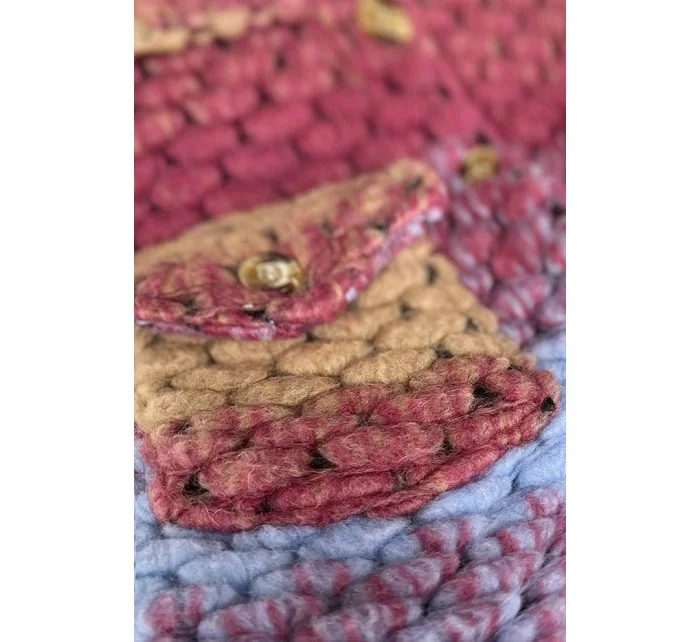 Tmavě růžová košilová dámská bunda s límcem model 16148660 - MADE IN ITALY Tmavě růžová košilová dámská bunda s límcem model 16148660 - MADE IN ITALY