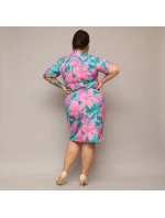 dámské  květované šaty v délce ke kolenům model 20070190 - Moon