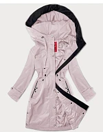 Dámská rovná bunda s kapucí LHD powder pink (LHD-24590) Dámská rovná bunda s kapucí LHD powder pink (LHD-24590)
