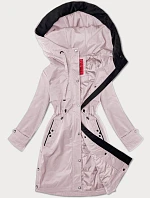 Dámská rovná bunda s kapucí LHD powder pink (LHD-24590)