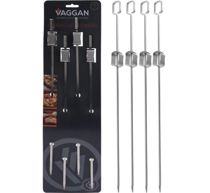 ŠPEJLE NA ŠPÍZY 4KS DÉLKA 40,5CM NEREZOVÁ OCEL