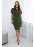 Šaty s kapsami khaki
