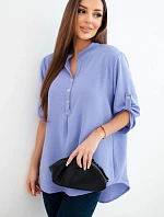 Halenka s delším zadním dílem světle fialová