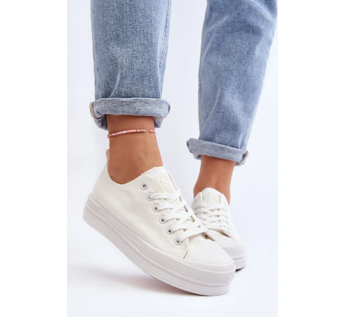 Dámské bílé látkové tenisky Staneva