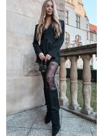 kozačky na jehlovém podpatku z veluru vyhřívané černé model 21757771 - Boto