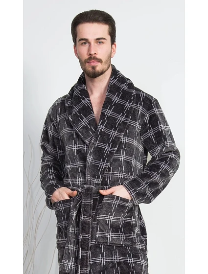 Pánský župan se šálovým límcem model 22408719 - Vienetta MAN Pánský župan se šálovým límcem model 22408719 - Vienetta MAN
