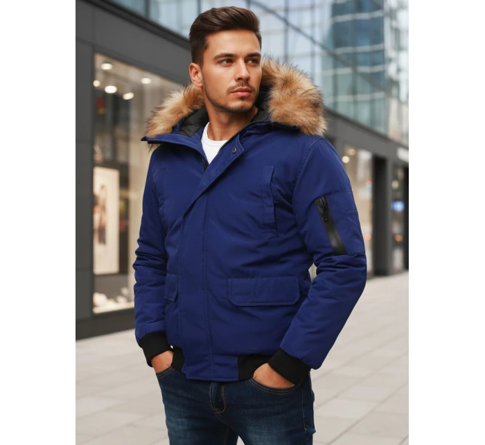 FashionStreet pánská tmavě modrá zimní bunda TX3943z FashionStreet pánská tmavě modrá zimní bunda TX3943z