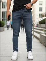 Pánské modré džíny slim fit ležérního střihu FashionStreet UX4486 Pánské modré džíny slim fit ležérního střihu FashionStreet UX4486
