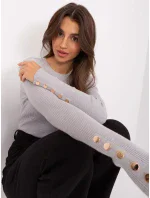 Sweter PM SW model 18917520 szary - FPrice Sweter PM SW model 18917520 szary - FPrice