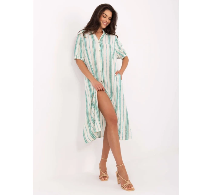 Sukienka TW SK BI model 21207221 biało zielony - FPrice Sukienka TW SK BI model 21207221 biało zielony - FPrice