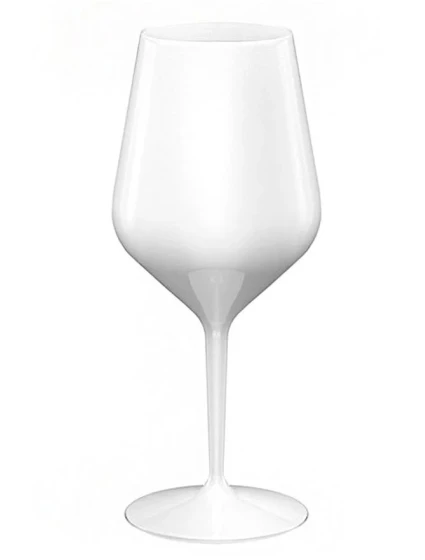 Bílá nerozbitná sklenice na víno 470 ml model 20216702 - Giftela Bílá nerozbitná sklenice na víno 470 ml model 20216702 - Giftela