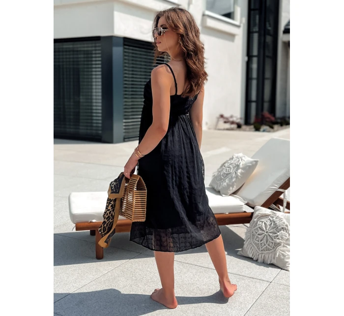 SIENA šaty černé FashionStreet EY2506 SIENA šaty černé FashionStreet EY2506