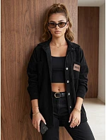 kurtka damska oversize czarna model 22371867 - FashionStreet kurtka damska oversize czarna model 22371867 - FashionStreet