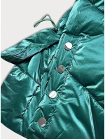 Zelená metalická krátká dámská zimní bunda puffer (omdl-022) Zelená metalická krátká dámská zimní bunda puffer (omdl-022)