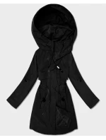 Prosta kurtka damska z podwijanymi rękawami Goodlookin czarna (B8556-1)