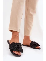 Ploché Dámské Pantofle S Mašlí Černé model 21688613 - Boto Ploché Dámské Pantofle S Mašlí Černé model 21688613 - Boto