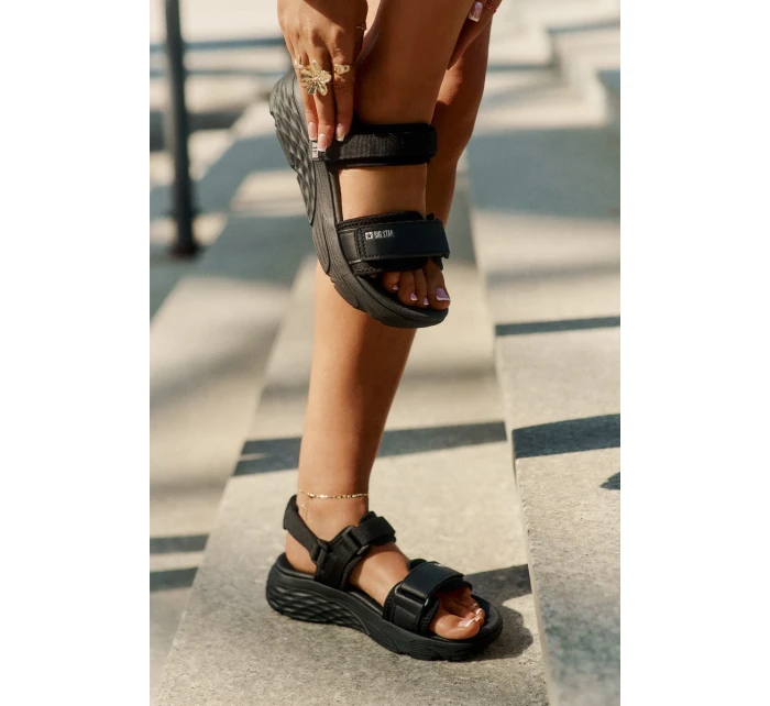 Sportovní Sandály Dámské Na Platformě Big Star model 21693778 Černé - Big Star Shoes Sportovní Sandály Dámské Na Platformě Big Star model 21693778 Černé - Big Star Shoes